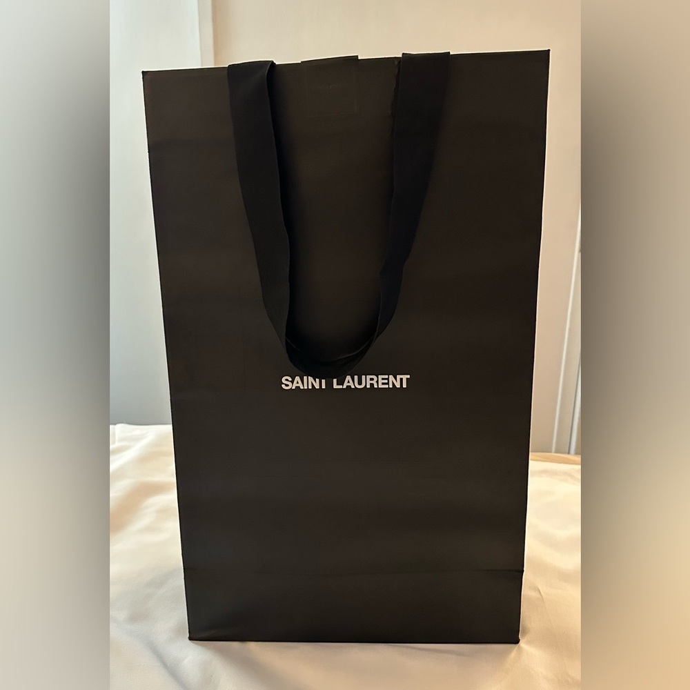 Authentic Saint Laurent Black Shopping Gift Tote Bag